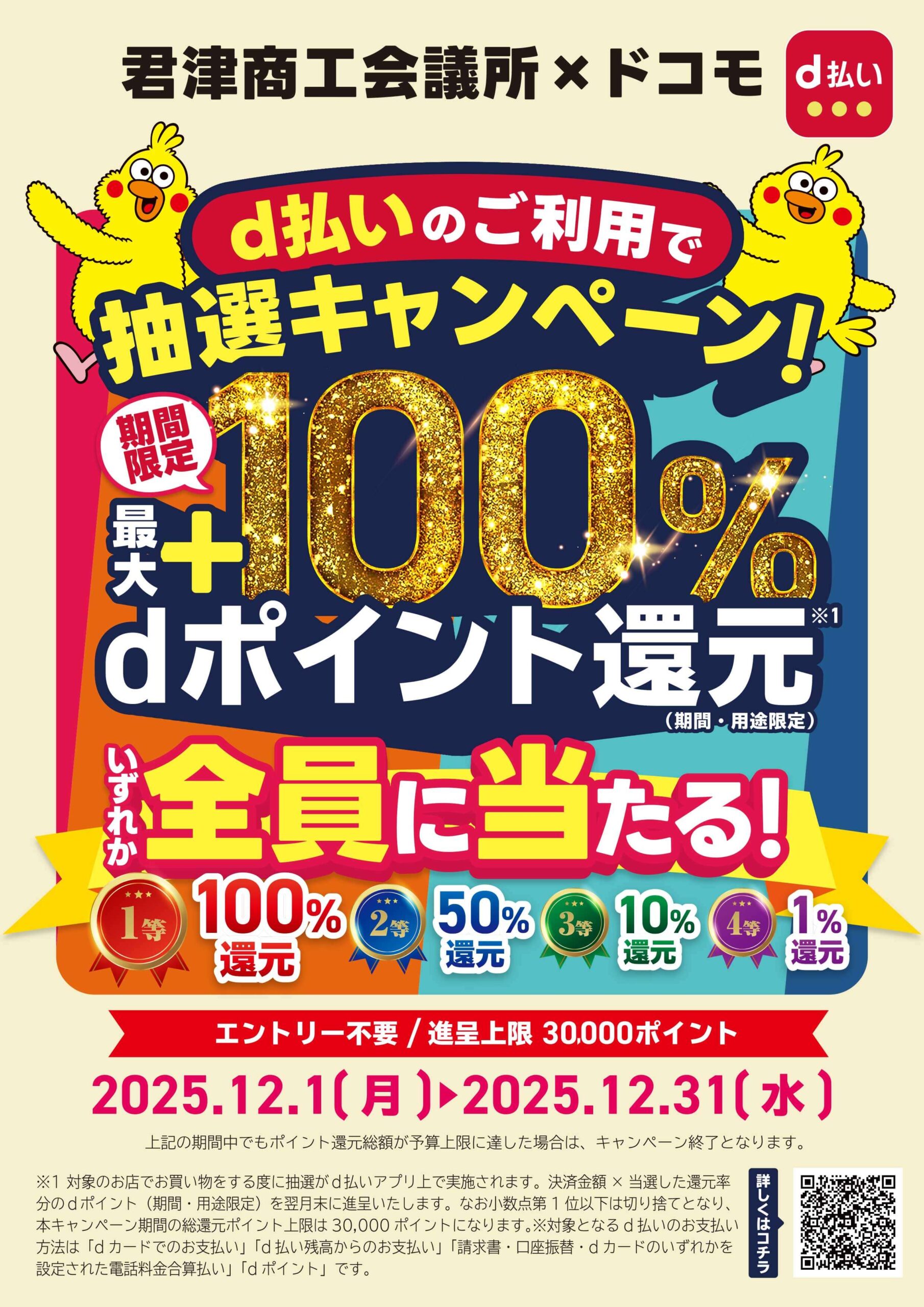 君津エリア限定！！d払いでお得にお買物を楽しもうキャンペーン 