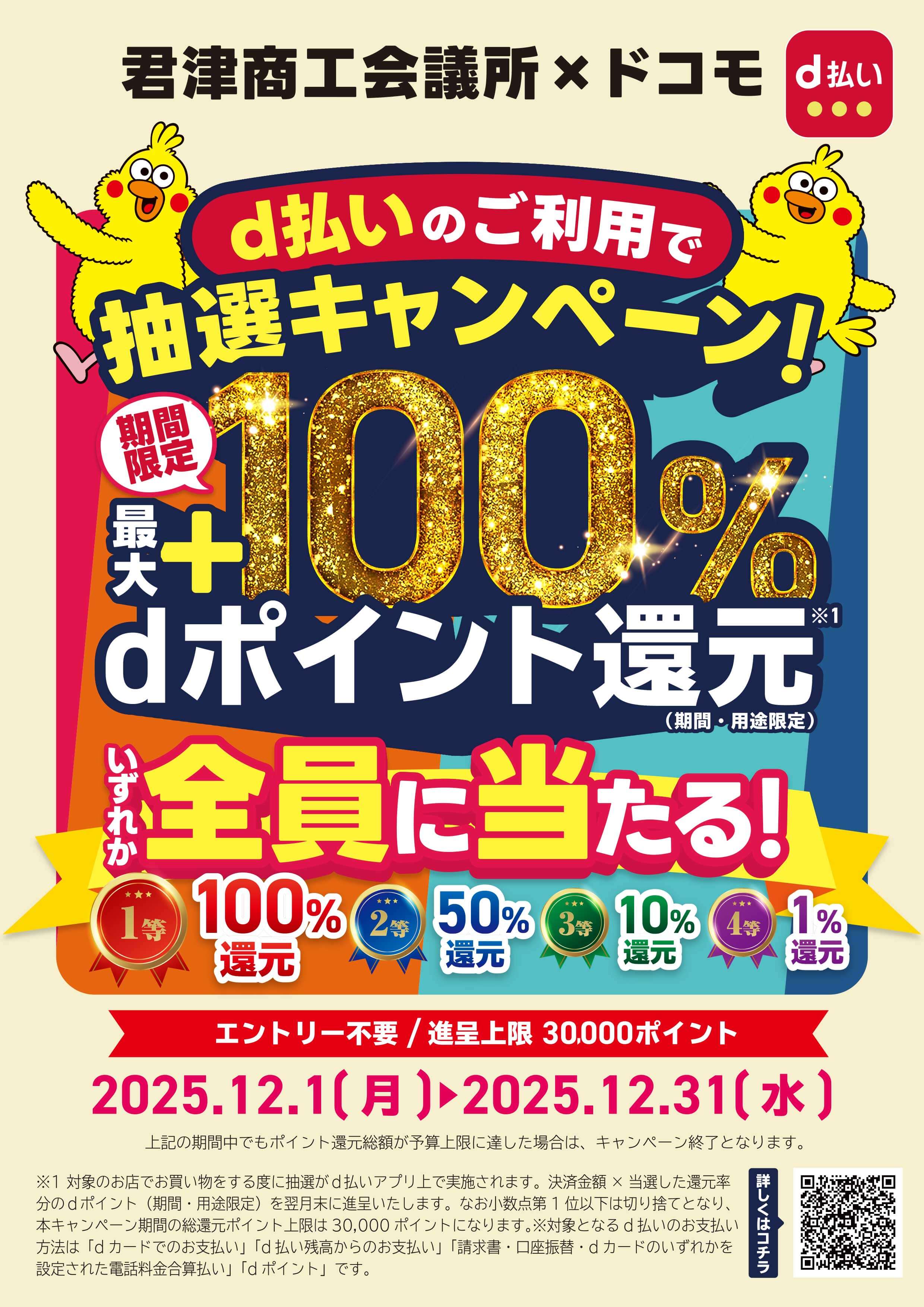 君津エリア限定！！d払いでお得にお買物を楽しもうキャンペーン
